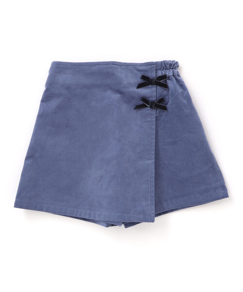 BeBe（ベベ）の「モールスキンラップスカート風ショートパンツ（スカート・キッズ・ボルドー/ブルー・130cm/150cm/140cm/120cm/110cm）」の6枚目の写真