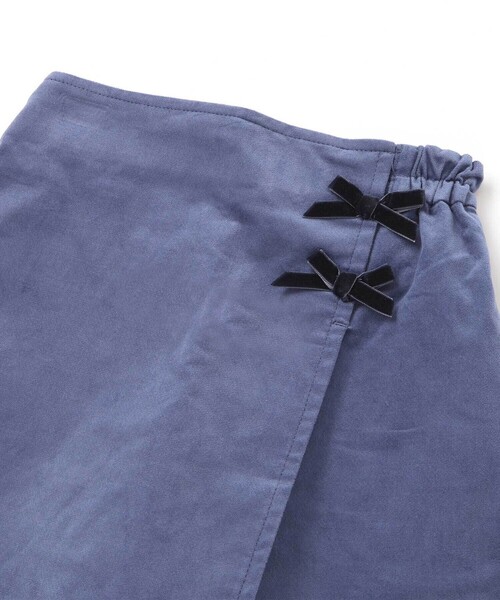 BeBe（ベベ）の「モールスキンラップスカート風ショートパンツ（スカート・キッズ・ボルドー/ブルー・130cm/150cm/140cm/120cm/110cm）」の8枚目の写真