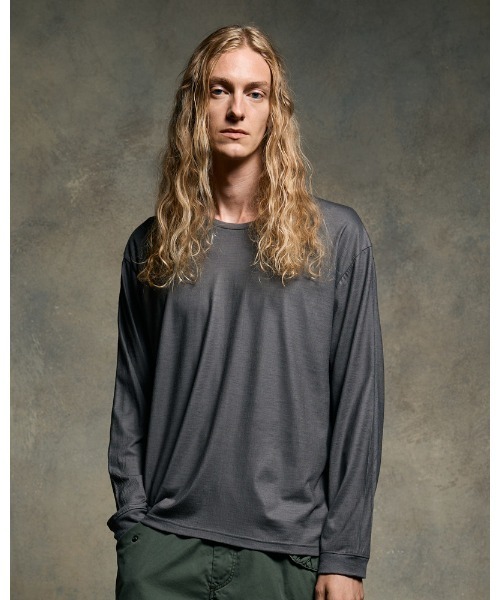 wjk（ダヴルジェイケイ）の「ex.comfy wool L/S（Tシャツ/カットソー・メンズ・ブラック/グレー・SMALL/MEDIUM/LARGE/X-LARGE）」の2枚目の写真