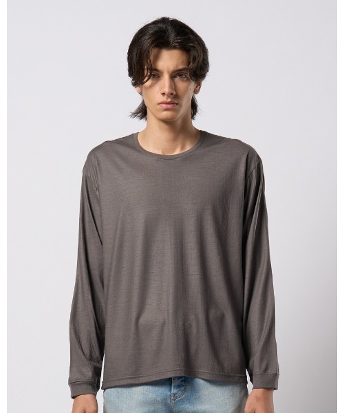 wjk（ダヴルジェイケイ）の「ex.comfy wool L/S（Tシャツ/カットソー・メンズ・ブラック/グレー・SMALL/MEDIUM/LARGE/X-LARGE）」の3枚目の写真