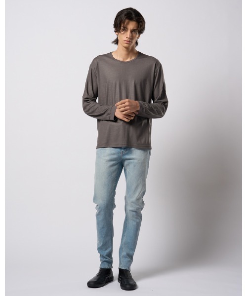 wjk（ダヴルジェイケイ）の「ex.comfy wool L/S（Tシャツ/カットソー・メンズ・ブラック/グレー・SMALL/MEDIUM/LARGE/X-LARGE）」の14枚目の写真