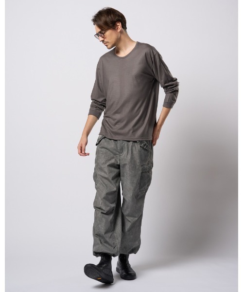 wjk（ダヴルジェイケイ）の「ex.comfy wool L/S（Tシャツ/カットソー・メンズ・ブラック/グレー・SMALL/MEDIUM/LARGE/X-LARGE）」の18枚目の写真