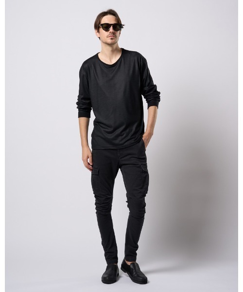 wjk（ダヴルジェイケイ）の「ex.comfy wool L/S（Tシャツ/カットソー・メンズ・ブラック/グレー・SMALL/MEDIUM/LARGE/X-LARGE）」の21枚目の写真