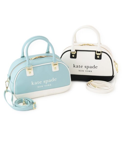 k*o様 ★激レア★【新品未使用】kate spade ミニボストン ワッペン セール】ロゴミニボストンバッグ（ショルダーバッグ）｜kate spade new