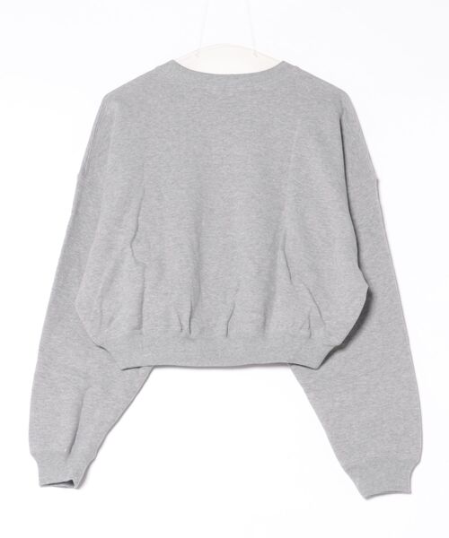 CLANE（クラネ）の「CLANE LOGO SHORT SWEAT TOPS（スウェット・レディース・ホワイト/ブラック/グレー・1/2）」の8枚目の写真