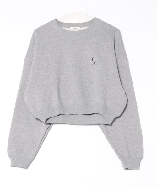 CLANE（クラネ）の「CLANE LOGO SHORT SWEAT TOPS（スウェット・レディース・ホワイト/ブラック/グレー・1/2）」の7枚目の写真