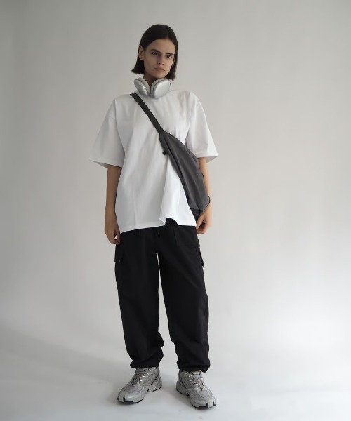 KALENO(カレノ)の「unisex / nylon cargo pans(カーゴパンツ・レディース・ブラック/カーキ・FREE)」の4枚目の写真