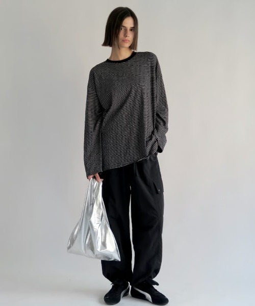 KALENO(カレノ)の「unisex / nylon cargo pans(カーゴパンツ・レディース・ブラック/カーキ・FREE)」の5枚目の写真