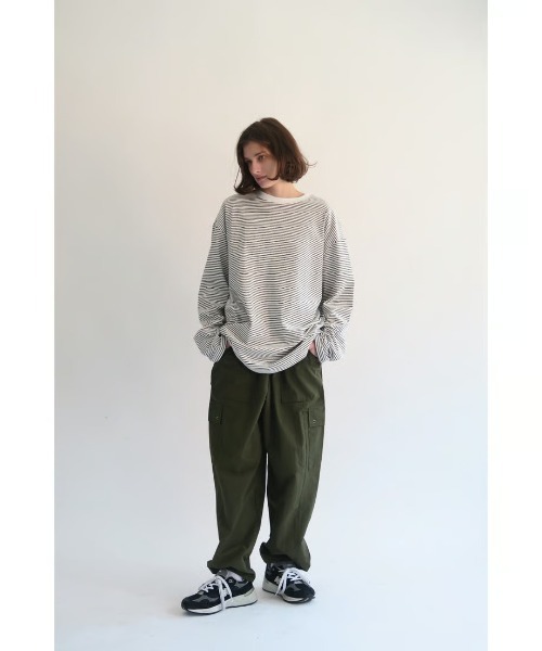 KALENO(カレノ)の「unisex / nylon cargo pans(カーゴパンツ・レディース・ブラック/カーキ・FREE)」の7枚目の写真