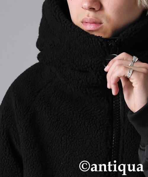 セール】異素材切替中綿ショートコート（その他アウター）｜antiqua