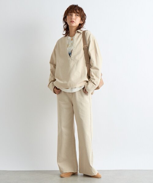 RIVE DROITE(リヴドロワ)の「【MONN.:.(モン)】スキッパーデニムシャツ(シャツ/ブラウス・レディース・ブルー/ベージュ・FREE)」の17枚目の写真