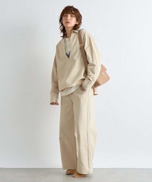 RIVE DROITE(リヴドロワ)の「【MONN.:.(モン)】スキッパーデニムシャツ(シャツ/ブラウス・レディース・ブルー/ベージュ・FREE)」の18枚目の写真