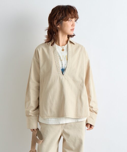 RIVE DROITE(リヴドロワ)の「【MONN.:.(モン)】スキッパーデニムシャツ(シャツ/ブラウス・レディース・ブルー/ベージュ・FREE)」の20枚目の写真