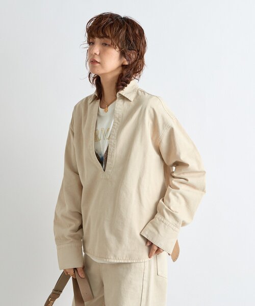 RIVE DROITE(リヴドロワ)の「【MONN.:.(モン)】スキッパーデニムシャツ(シャツ/ブラウス・レディース・ブルー/ベージュ・FREE)」の21枚目の写真