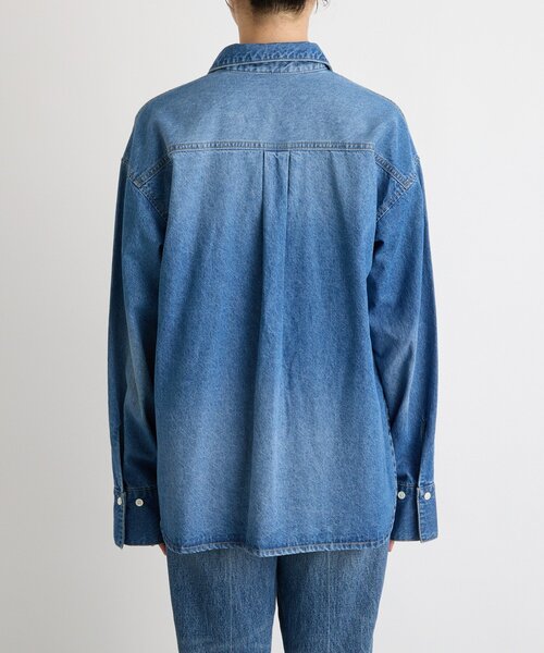 RIVE DROITE(リヴドロワ)の「【MONN.:.(モン)】スキッパーデニムシャツ(シャツ/ブラウス・レディース・ブルー/ベージュ・FREE)」の13枚目の写真