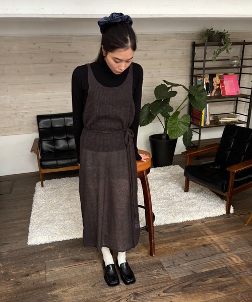 シアーアルパカノースリニットワンピース（ワンピース）｜FUULLY