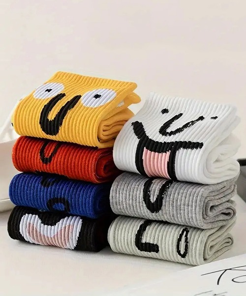 NOLITA LABORATORY（ノリータラボラトリー）の「【 NOLITA / ノリータ 】5足セット ソックス レディース メンズ ユニセックス おもしろ 顔イラスト 靴下 22-25cm（ソックス/靴下・レディース・イエロー系その他/レッド系その他/ブラウン系その他/ブルー系その他/グレー系その他・FREE）」の10枚目の写真