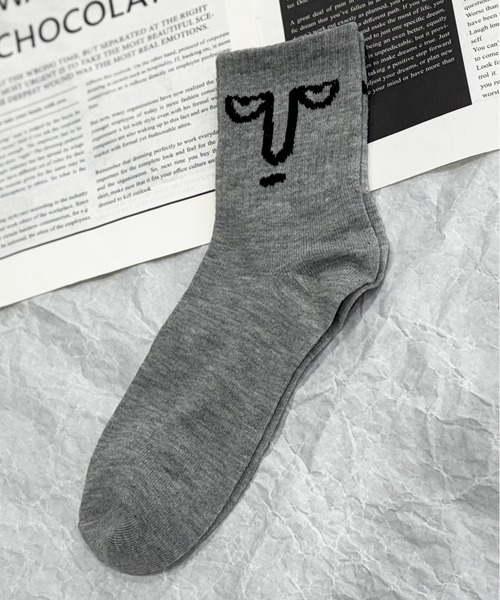 NOLITA LABORATORY（ノリータラボラトリー）の「【 NOLITA / ノリータ 】5足セット ソックス レディース メンズ ユニセックス おもしろ 顔イラスト 靴下 22-25cm（ソックス/靴下・レディース・イエロー系その他/レッド系その他/ブラウン系その他/ブルー系その他/グレー系その他・FREE）」の22枚目の写真
