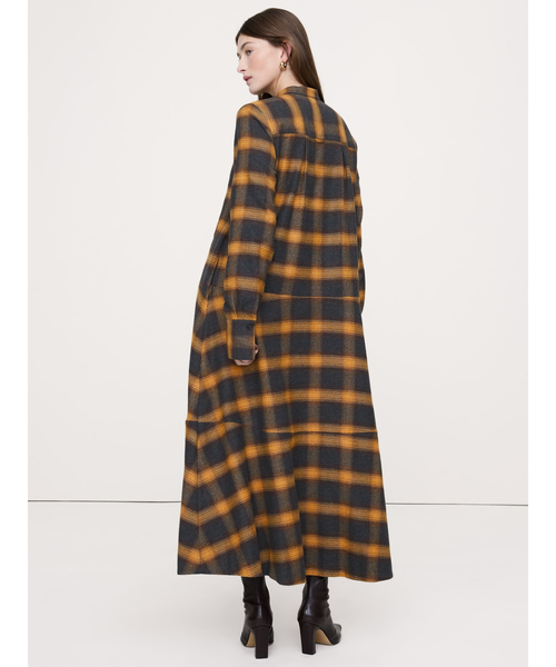 Banana Republic(バナナリパブリック)の「コットン トラペーズ シャツドレス(ワンピース・レディース・ベージュ/ネイビー/グリーン・S/XS/L/M)」の7枚目の写真