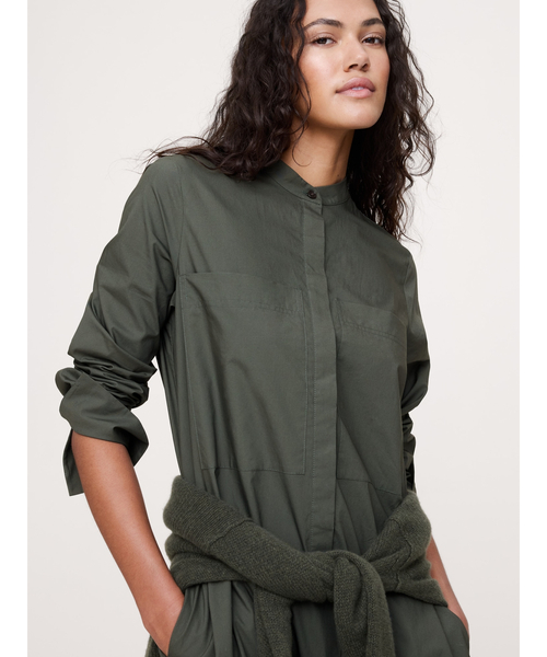 Banana Republic(バナナリパブリック)の「コットン トラペーズ シャツドレス(ワンピース・レディース・ベージュ/ネイビー/グリーン・S/XS/L/M)」の11枚目の写真