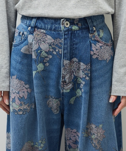 Sugar spoon（シュガースプーン）の「・SUGAR SPOON フラワーptデニムパンツ（デニムパンツ・レディース・インディゴブルー/ブラック・FREE）」の4枚目の写真