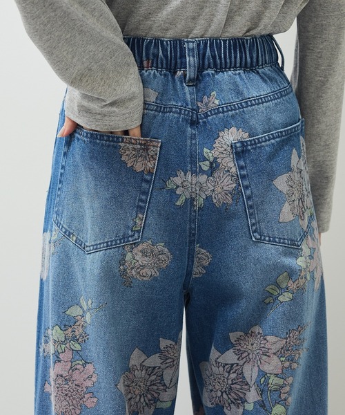 Sugar spoon（シュガースプーン）の「・SUGAR SPOON フラワーptデニムパンツ（デニムパンツ・レディース・インディゴブルー/ブラック・FREE）」の5枚目の写真