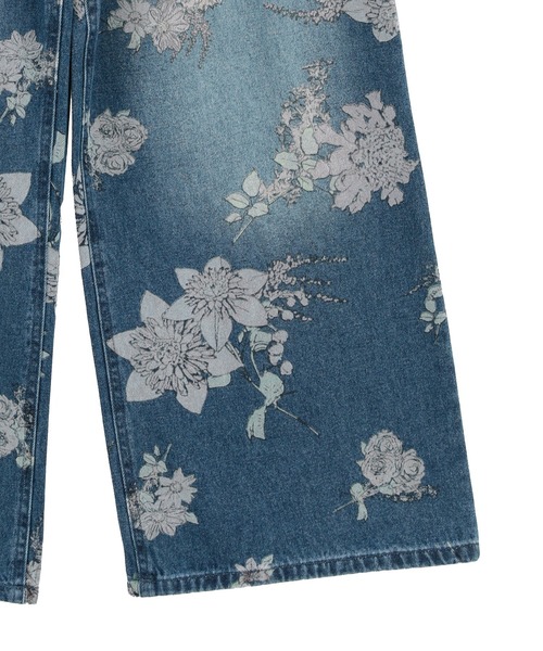 セール】・SUGAR SPOON フラワーptデニムパンツ（デニムパンツ