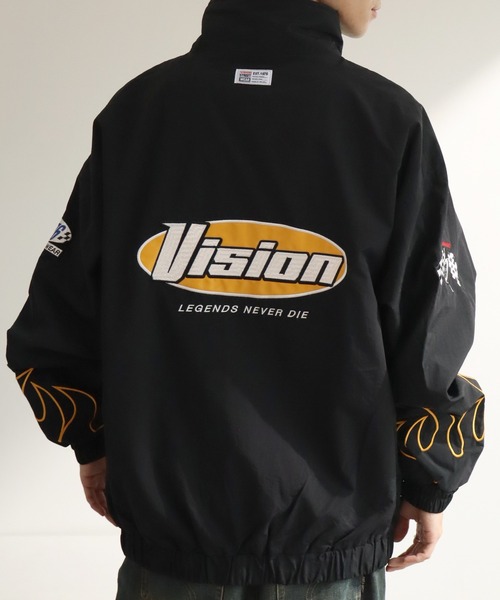 VISION STREET WEAR(ヴィジョンストリートウェア)の「【VISION STREET WEAR/ヴィジョンストリートウェア】 ナイロン レーシングジャケット(ナイロンジャケット・メンズ・アイボリー/ブラック/ブルー/レッド・M/LL/L)」の15枚目の写真