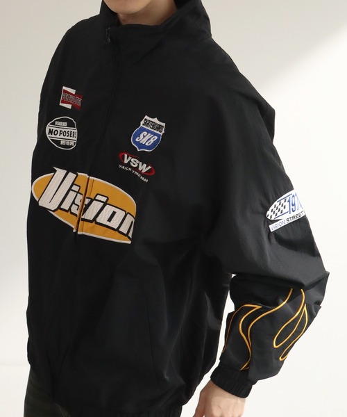VISION STREET WEAR(ヴィジョンストリートウェア)の「【VISION STREET WEAR/ヴィジョンストリートウェア】 ナイロン レーシングジャケット(ナイロンジャケット・メンズ・アイボリー/ブラック/ブルー/レッド・M/LL/L)」の16枚目の写真