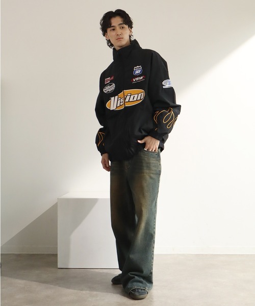 VISION STREET WEAR(ヴィジョンストリートウェア)の「【VISION STREET WEAR/ヴィジョンストリートウェア】 ナイロン レーシングジャケット(ナイロンジャケット・メンズ・アイボリー/ブラック/ブルー/レッド・M/LL/L)」の19枚目の写真