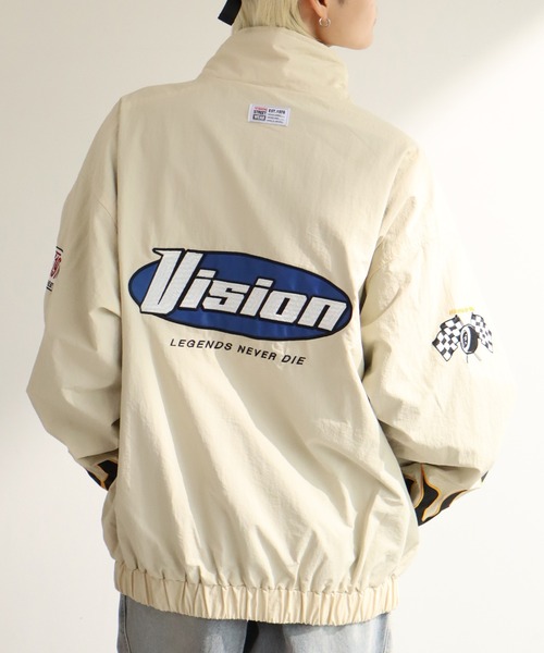 VISION STREET WEAR(ヴィジョンストリートウェア)の「【VISION STREET WEAR/ヴィジョンストリートウェア】 ナイロン レーシングジャケット(ナイロンジャケット・メンズ・アイボリー/ブラック/ブルー/レッド・M/LL/L)」の10枚目の写真