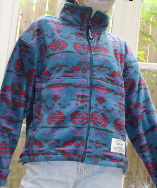 DISCUS ATHLETIC（ディスカス　アスレチック）の「【DISCUS ATHLETIC/ディスカス アスレチック】フリースフルZIPハイＪＫ（その他アウター・レディース・ブラック/マルチ/その他/クリーム・MEDIUM/LARGE）」の3枚目の写真