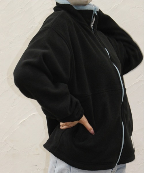 DISCUS ATHLETIC（ディスカス　アスレチック）の「【DISCUS ATHLETIC/ディスカス アスレチック】フリースフルZIPハイＪＫ（その他アウター・レディース・ブラック/マルチ/その他/クリーム・MEDIUM/LARGE）」の7枚目の写真