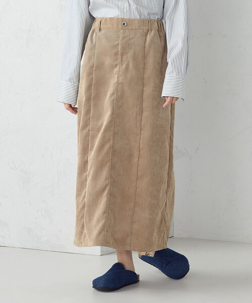 ONIGIRI（オニギリ）の「コーデュロイ Ａラインスカート / セットアップ対応（スカート・レディース・ベージュ/ブラウン・FREE）」の13枚目の写真