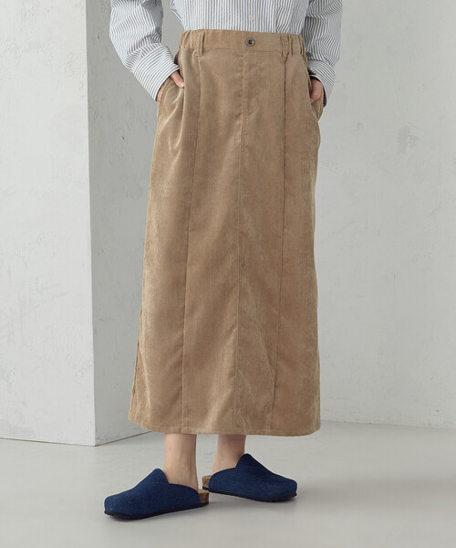 ONIGIRI（オニギリ）の「コーデュロイ Ａラインスカート / セットアップ対応（スカート・レディース・ベージュ/ブラウン・FREE）」の15枚目の写真