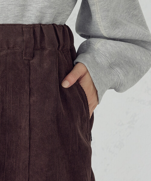 ONIGIRI（オニギリ）の「コーデュロイ Ａラインスカート / セットアップ対応（スカート・レディース・ベージュ/ブラウン・FREE）」の9枚目の写真