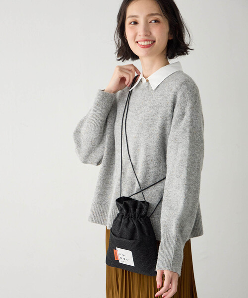 CROSSPLUS ONLINE(クロスプラスオンライン)の「【ONDOO】ラメ2way巾着バック(トートバッグ・レディース・ブラウン/グレー/シルバー/ブラック・フリー)」の7枚目の写真