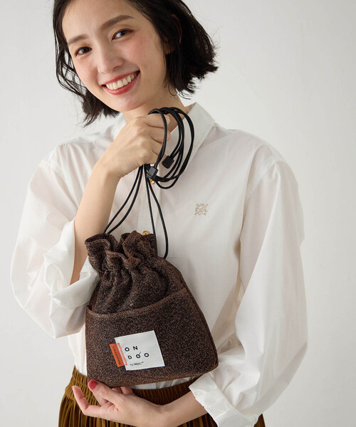 セール】【ONDOO】ラメ2way巾着バック（トートバッグ）｜CROSSPLUS