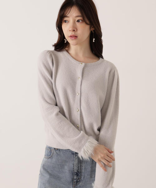 PROPORTION BODY DRESSING(プロポーションボディドレッシング)の「部分フェザースリーブニットカーディガン / 1215274100(カーディガン/ボレロ・レディース・グレー/ブラウン系その他/ホワイト系その他・FREE)」の9枚目の写真