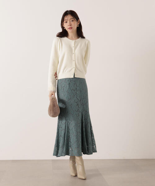 PROPORTION BODY DRESSING(プロポーションボディドレッシング)の「部分フェザースリーブニットカーディガン / 1215274100(カーディガン/ボレロ・レディース・グレー/ブラウン系その他/ホワイト系その他・FREE)」の12枚目の写真