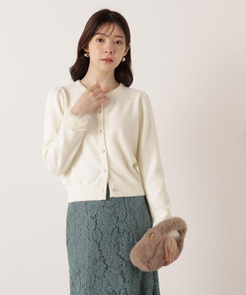 PROPORTION BODY DRESSING(プロポーションボディドレッシング)の「部分フェザースリーブニットカーディガン / 1215274100(カーディガン/ボレロ・レディース・グレー/ブラウン系その他/ホワイト系その他・FREE)」の14枚目の写真