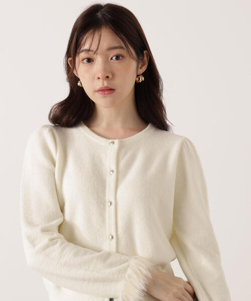 PROPORTION BODY DRESSING(プロポーションボディドレッシング)の「部分フェザースリーブニットカーディガン / 1215274100(カーディガン/ボレロ・レディース・グレー/ブラウン系その他/ホワイト系その他・FREE)」の15枚目の写真