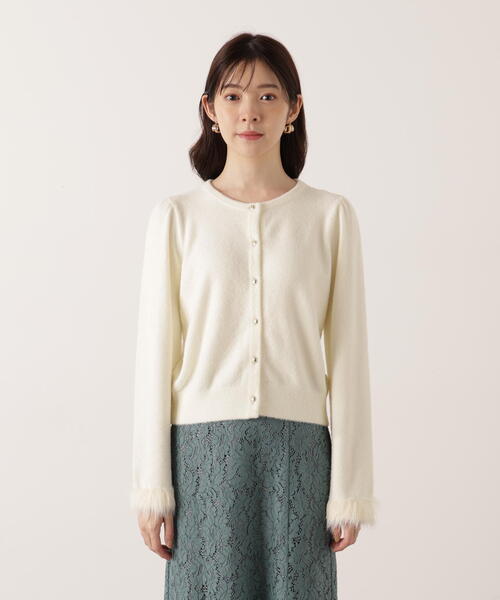 PROPORTION BODY DRESSING(プロポーションボディドレッシング)の「部分フェザースリーブニットカーディガン / 1215274100(カーディガン/ボレロ・レディース・グレー/ブラウン系その他/ホワイト系その他・FREE)」の18枚目の写真