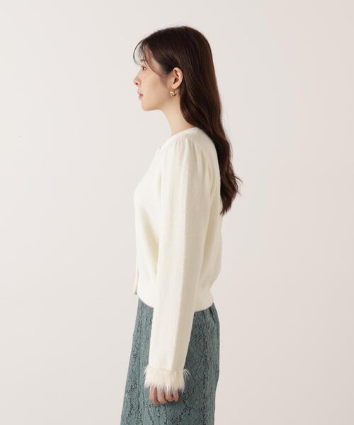 PROPORTION BODY DRESSING(プロポーションボディドレッシング)の「部分フェザースリーブニットカーディガン / 1215274100(カーディガン/ボレロ・レディース・グレー/ブラウン系その他/ホワイト系その他・FREE)」の19枚目の写真