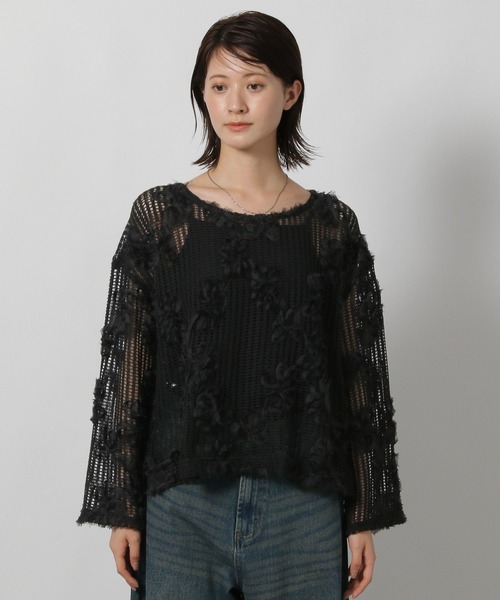 LAKOLE(ラコレ)の「コード刺繍レース長袖 / 601304(シャツ/ブラウス・レディース・ブラウン/ブラック/アイボリー・FREE)」の6枚目の写真