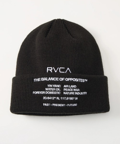 RVCA（ルーカ）の「RVCA メンズ SIGNAL BEANIE ビーニー 【2025年秋冬モデル】 @autumn/ルーカニットキャップ・ビーニー（ニットキャップ/ビーニー・メンズ・ブラウン系その他/ブラック/サンドベージュ・FREE）」の2枚目の写真