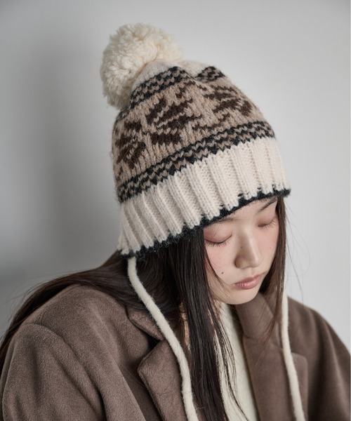 THE YOn（ザヨン）の「ノルディックニットキャップ（ニットキャップ/ビーニー・レディース・グレー/アイボリー・FREE）」の15枚目の写真