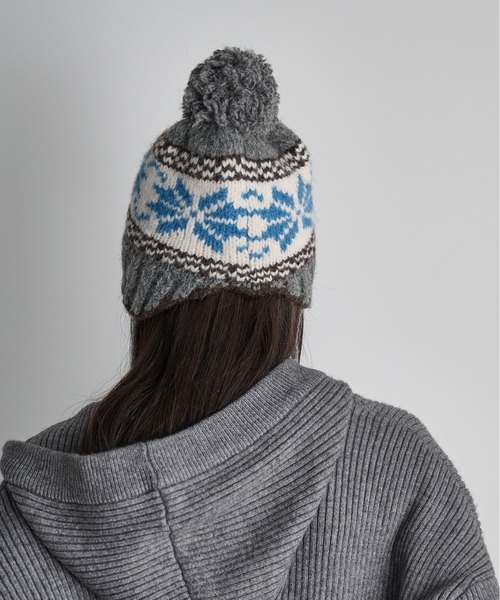 THE YOn（ザヨン）の「ノルディックニットキャップ（ニットキャップ/ビーニー・レディース・グレー/アイボリー・FREE）」の8枚目の写真