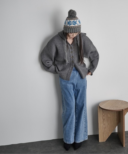 THE YOn（ザヨン）の「ノルディックニットキャップ（ニットキャップ/ビーニー・レディース・グレー/アイボリー・FREE）」の10枚目の写真