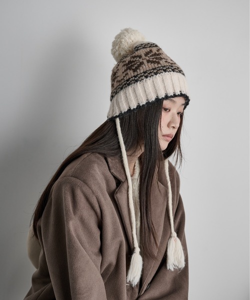 THE YOn（ザヨン）の「ノルディックニットキャップ（ニットキャップ/ビーニー・レディース・グレー/アイボリー・FREE）」の14枚目の写真